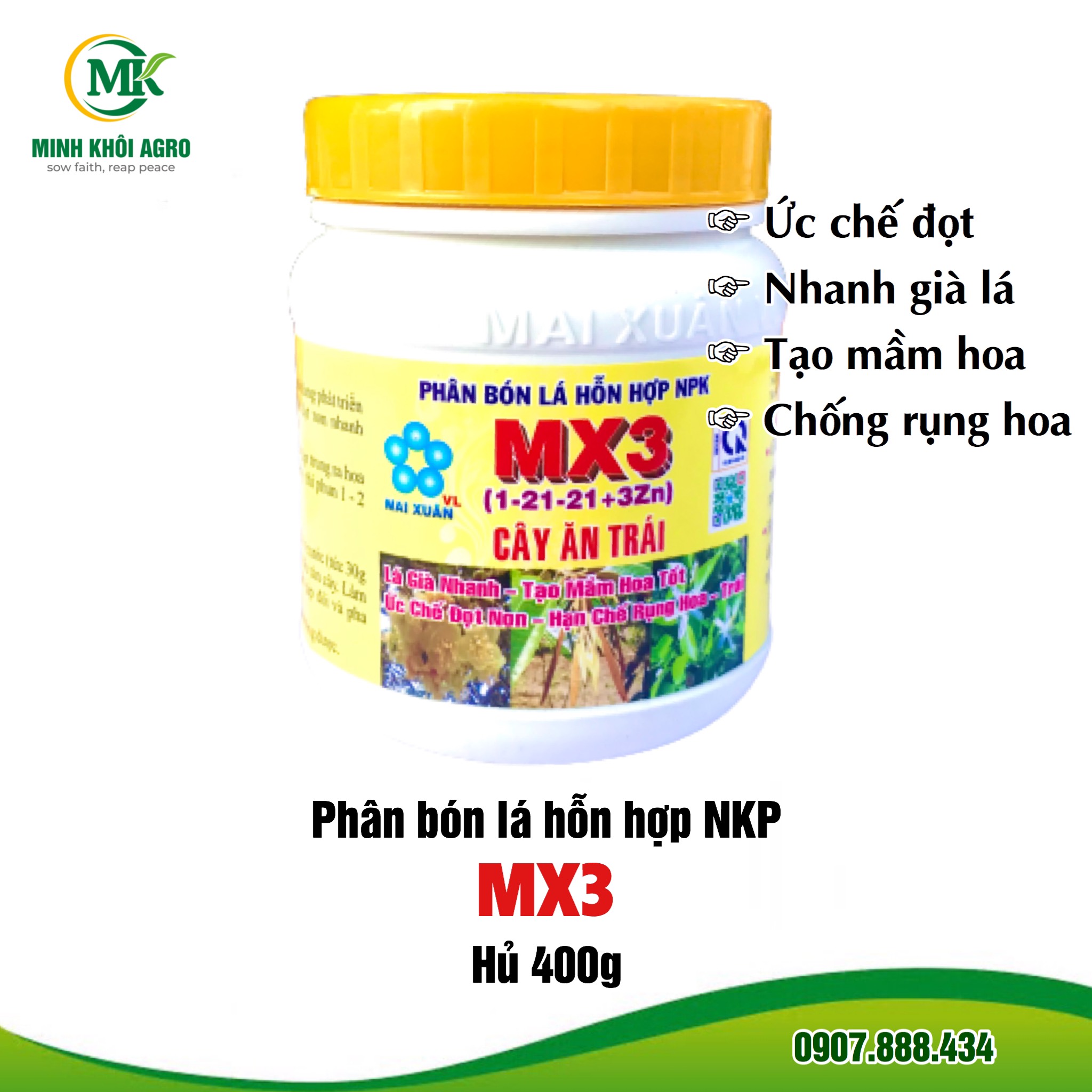 Phân bón lá MX3 - Hủ 400g